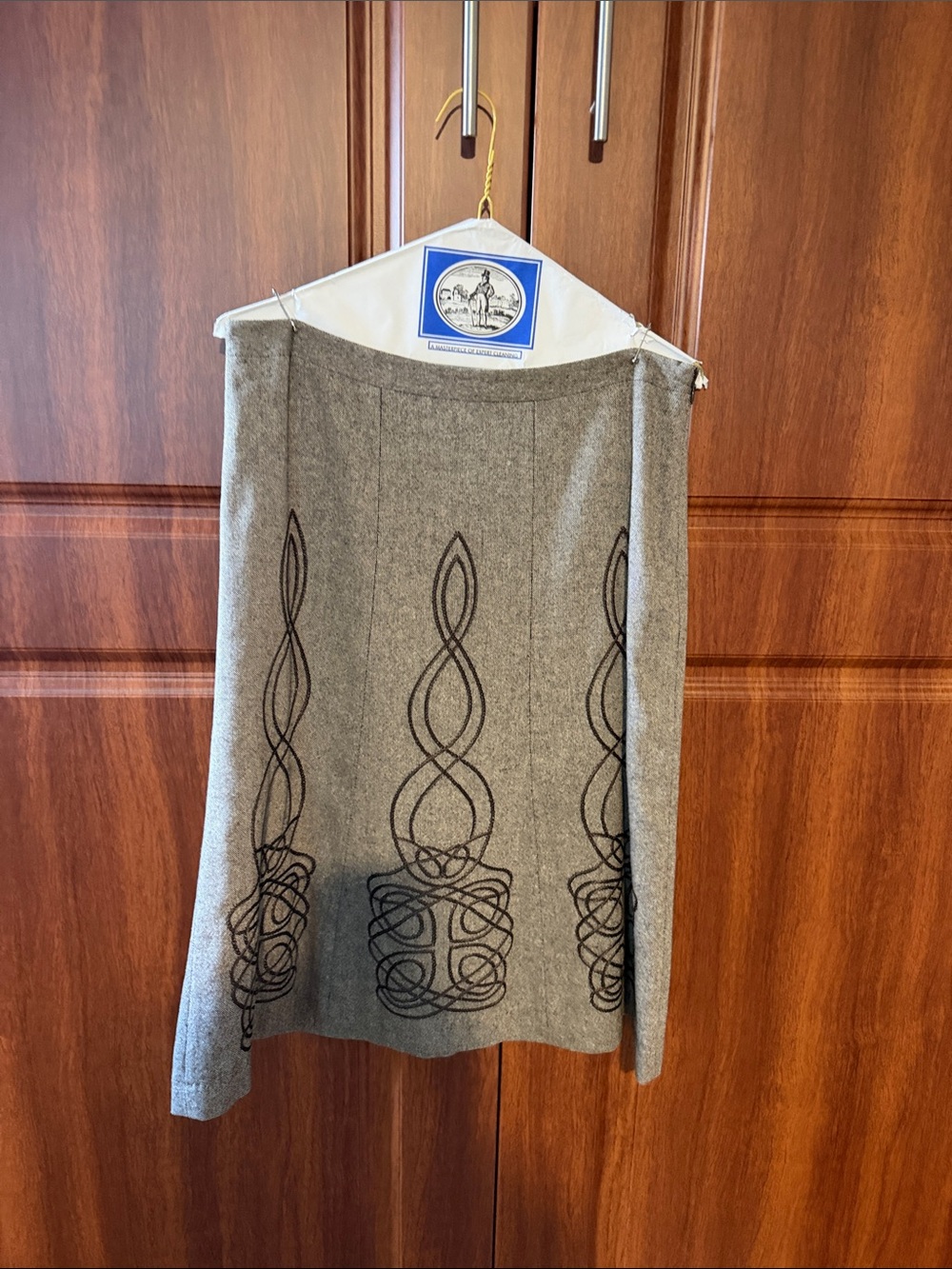 Loft Embellished (taupe) Skirt (Size6)  and matching turtleneck (size s)